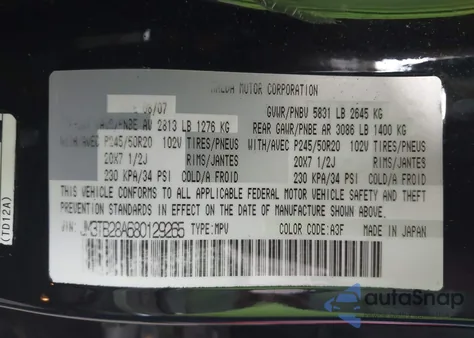 2008 Mazda Cx-9 Grand Touring from USA, damaged, VIN JM3TB28A680129265